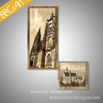 Castle print photo 2 panel home decoration famous building oil painting